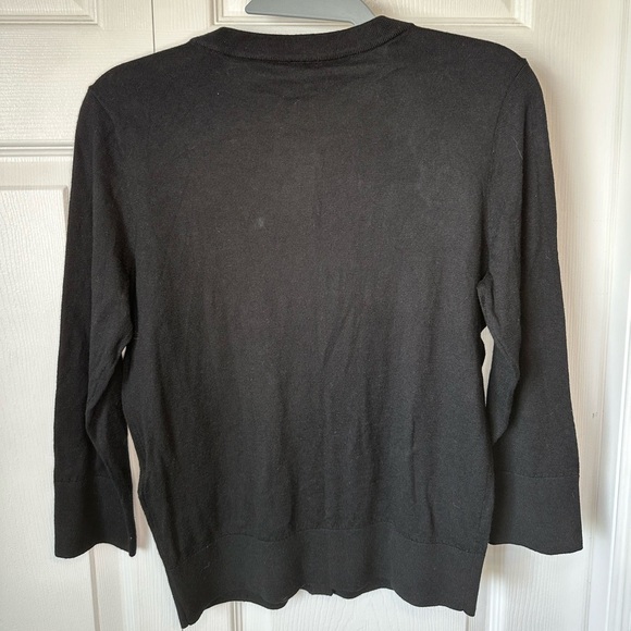 Kate Spade Tokyo Grid Rhinestone Black Cardigan Sz.S NWT - Picture 2 of 3